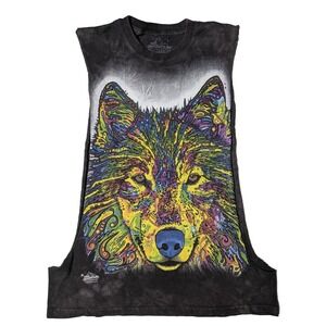 THE MOUNTAIN Dean Russo The Stare of the Wolf 2013 Sleeveless Tee- Men Small